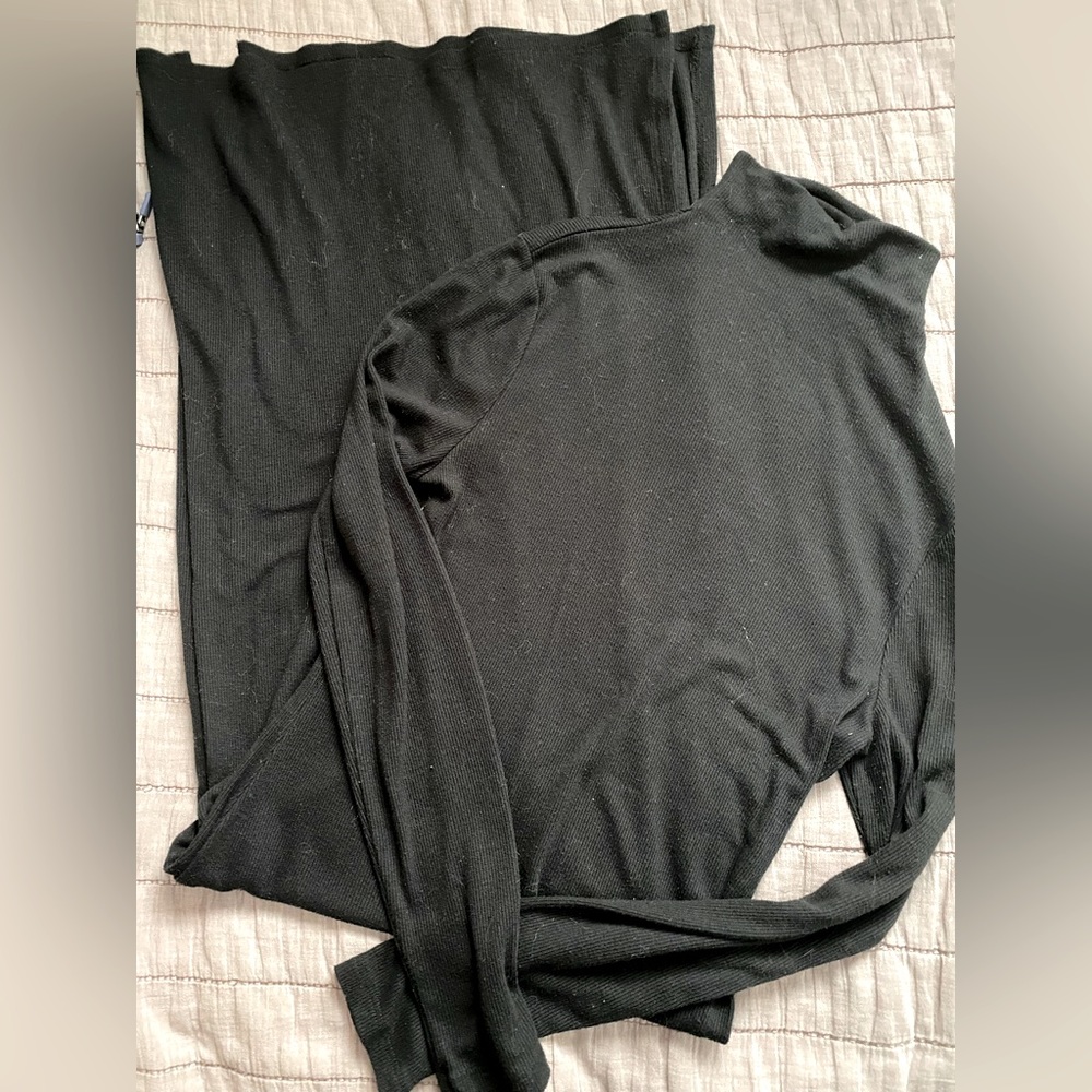 A New Day Ribbed Midi Mockneck Dress